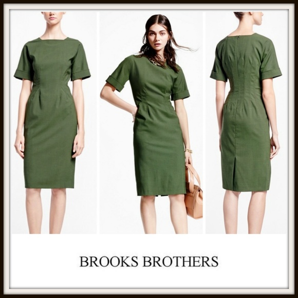 Brooks Brothers Dresses & Skirts - Brooks Brothers Green Loro Piana Wool Dress